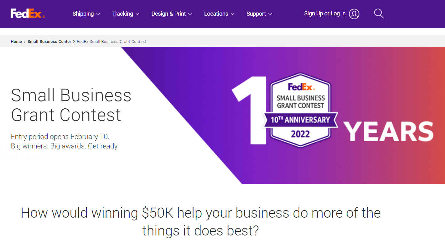 Read more about the article Get Cash! – FedEx Small Business Grant Contest opens for entries Feb 10th